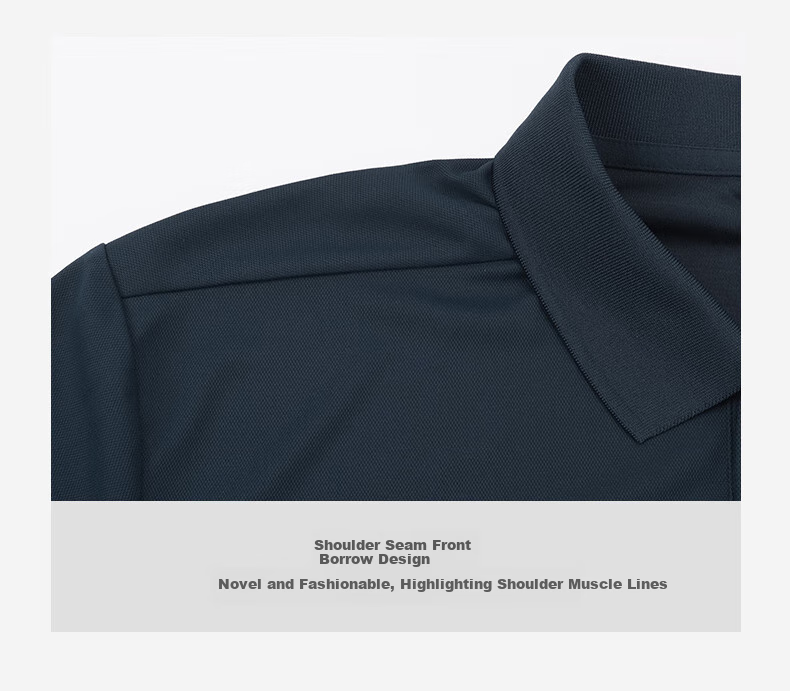 361° Men's Short-Sleeve T-Shirt, Summer Quick-Dry Polo Shirt, Running Fitness Sportswear, Half Sleeve, 652524102D-8 15