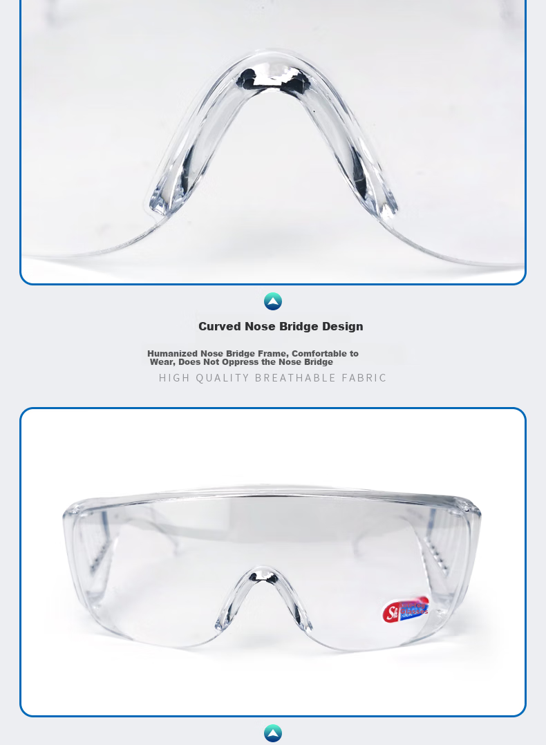 GUANNUODA Safety Goggles, Protective Eyewear, Dust-Proof, Splash-Resistant, Windproof, Grinding Glasses, Venetian Style (Set of Two) 6
