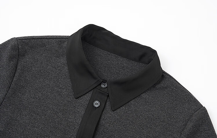 Dme High-Quality Cool And Stylish Design Commuter Shirt with Patchwork Jacquard Satin Fabric Women's Blouse Top 6