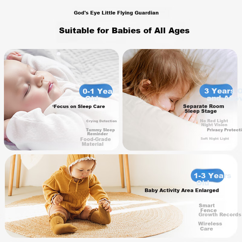 Shenmu Smart Baby Monitor Baby Monitor Caretaker Intelligent AI Child Care Remote Care Machine Cry Detection Baby Camera No Need to Plug in Long Battery Life