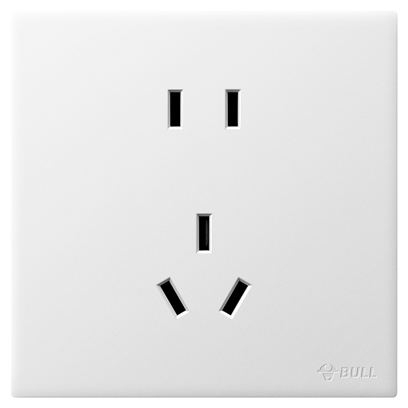 BULL G60 Series 10A Five-Hole Ultra-Thin Socket Panel G60Z223 Pack of 10 Frost White