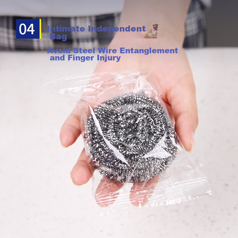 Yessel Steel Wool Scrubbers, 40 Count, Commercial Use, Degreasing, Low Shedding, Stainless Steel Metal Cleaning Balls, Kitchen Dishwashing Brush for Pots And Pans