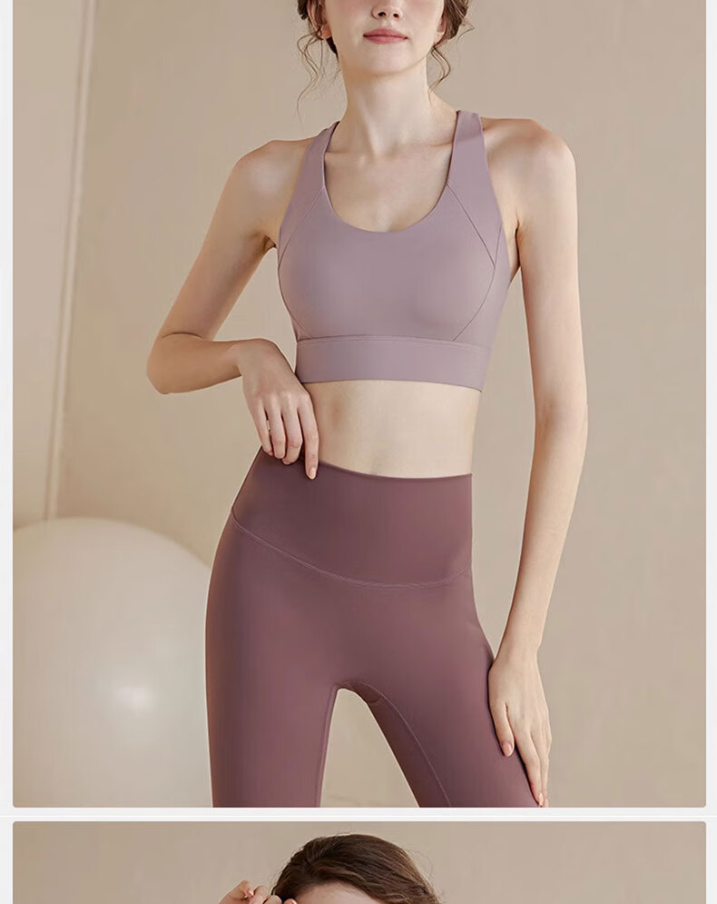 Ziyouxi High-Impact Sports Bra for Women, Shock-Absorbing Running Fitness Vest, Large Bust Support, Anti-Sagging Jump Rope Bra 10