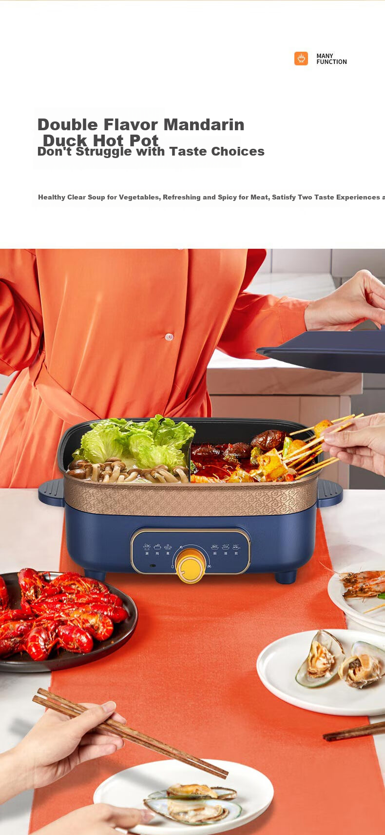 ACA Multifunctional Double-Sided Pot ALY-H55HG67J 4