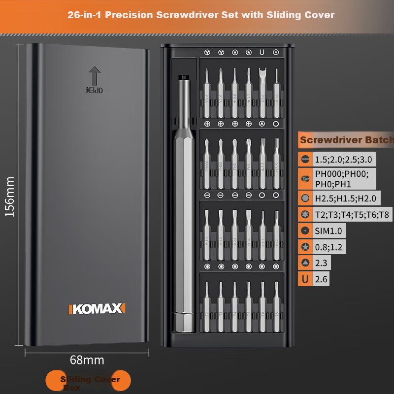 KOMAX Precision Screwdriver Set, Versatile Household Small Screwdriver, Phone And Laptop Cleaning Tool, Disassembly And Repair Kit