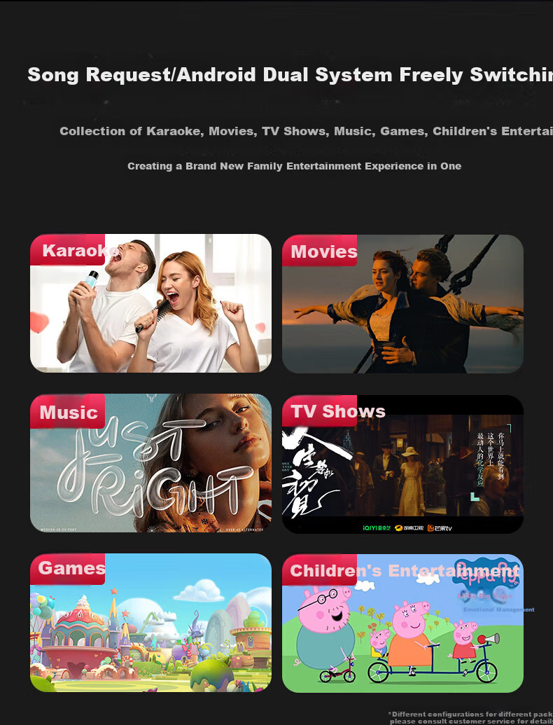 HYUNDAI Modern Karaoke Machine All-in-One Smart Voice Dual System Home KTV Singing Machine Touch Screen P9-500G 8