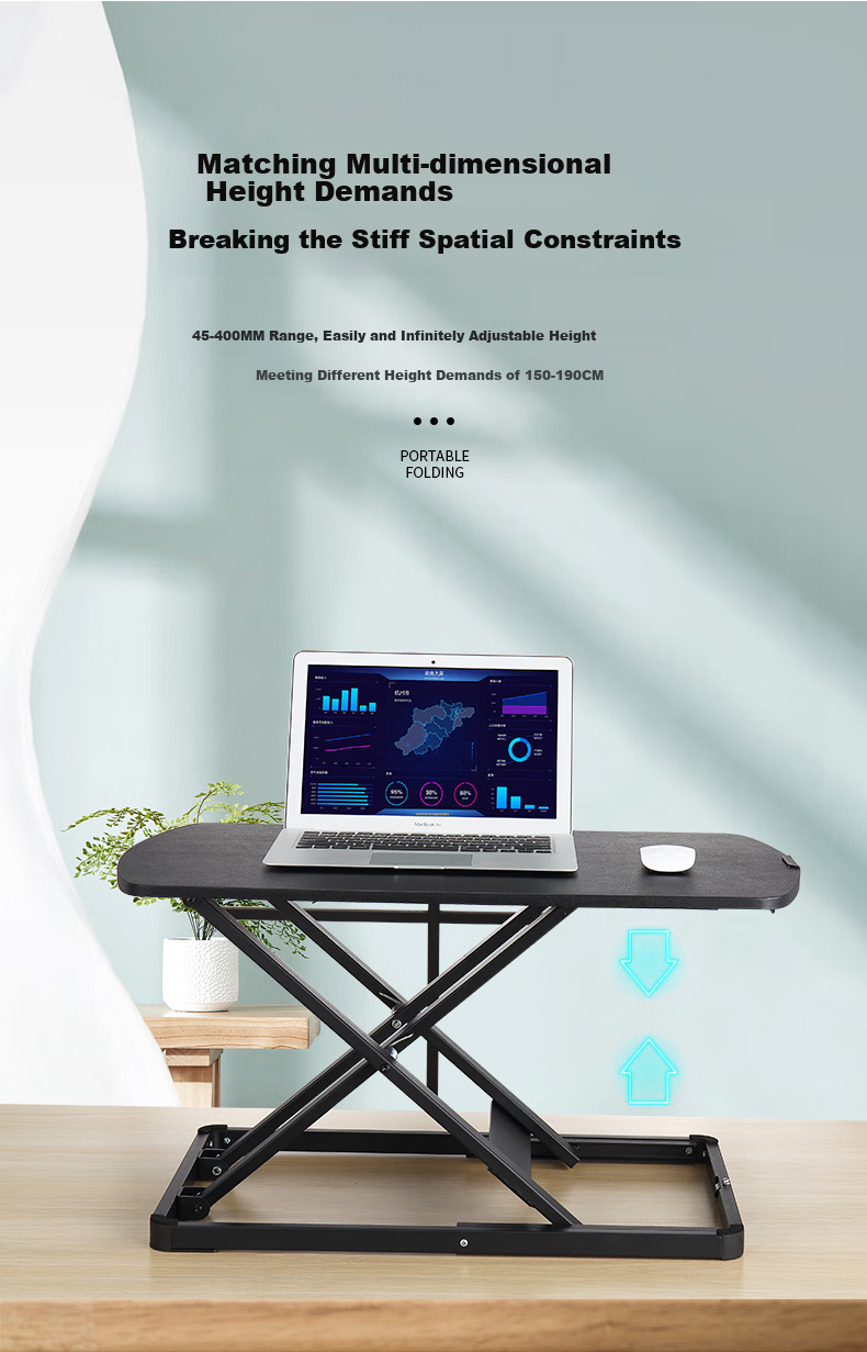 ECOLUS ErgodeSK Adjustable Standing Desk, Height-Adjustable Laptop Stand, Workstation LST04BK 6
