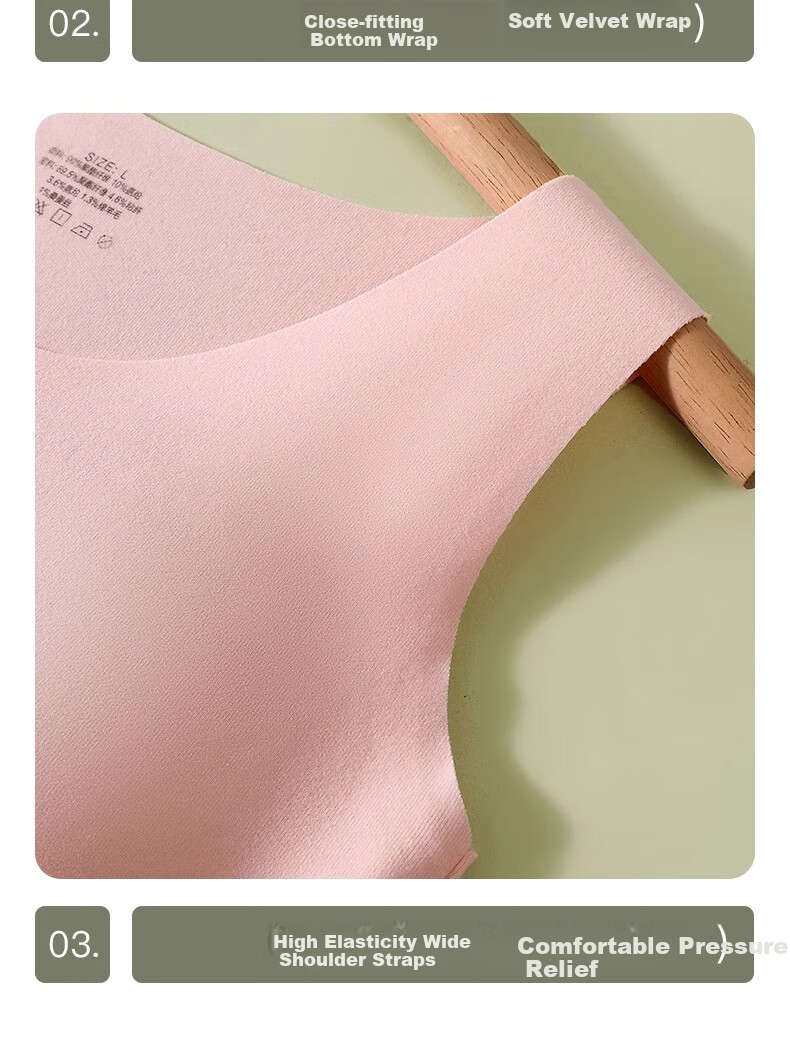 YUZHAOLIN Children's Thermal Vest for Girls with Chest Pads, Seamless Wool Silk Bra for Puberty Girls Aged 9-12 And 16 17