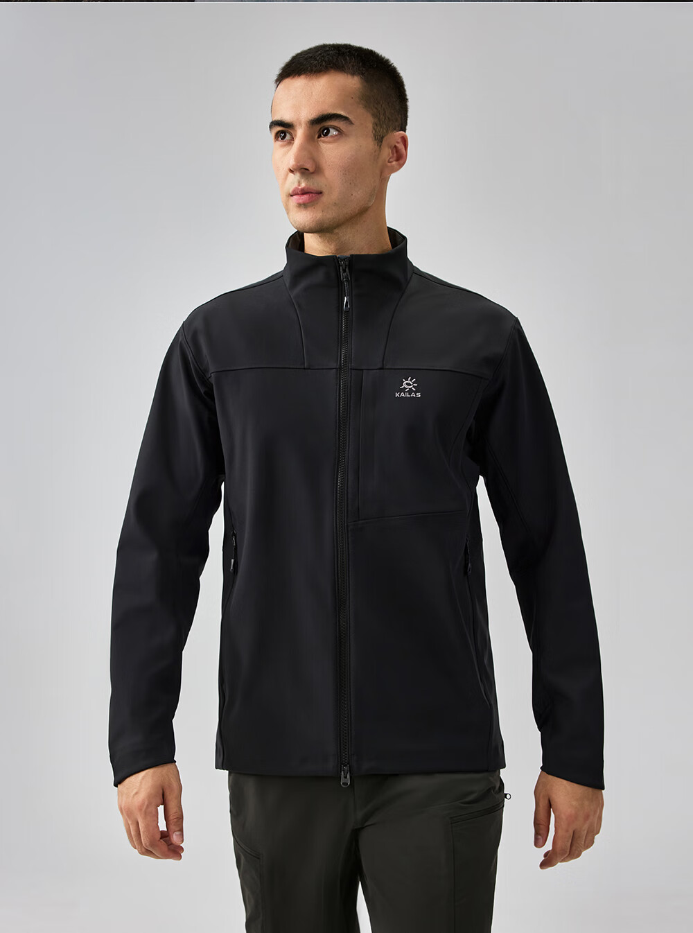 KAILAS M8 IC Stand Collar Thermal Softshell Jacket Men Durable Stretch Outdoor Climbing Windproof Jacket Autumn Winter 1