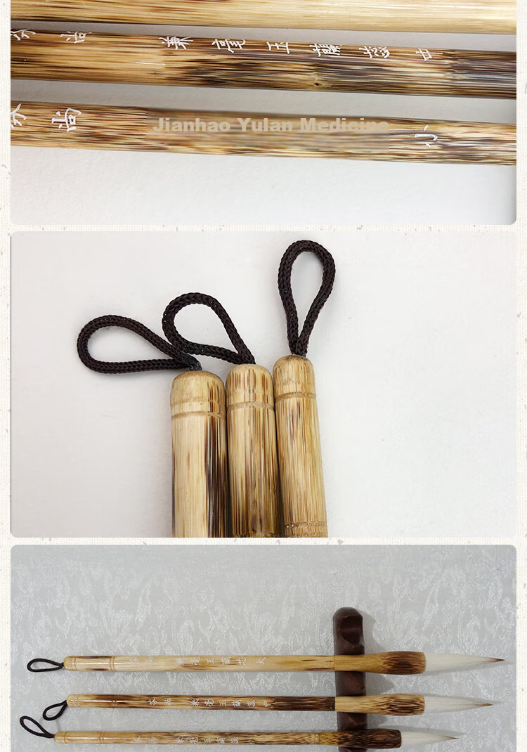 Fenshang Four Treasures of The Study Wolf Hair Brush - Jinlang No. 2 Grade Regular Script, Cursive Script, Freehand And Fine Brush Chinese Painting Brush for Students Calligraphy And Painting Use Sharp Tip 4.5cm 3