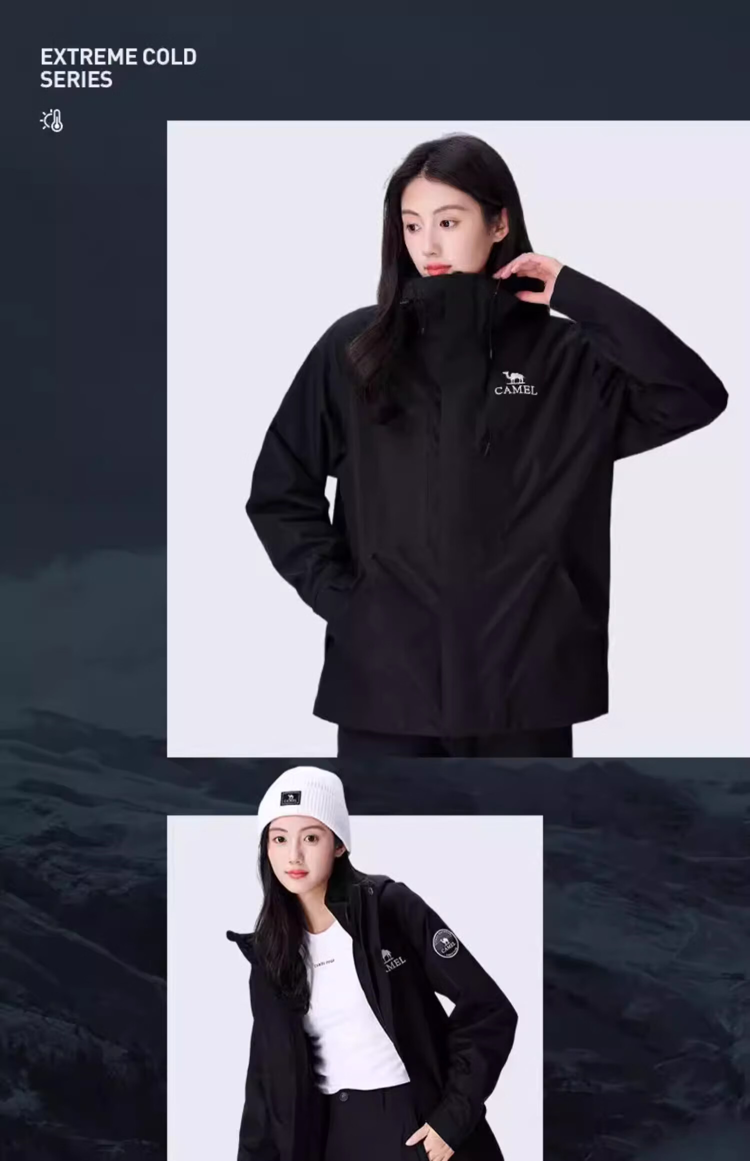 CAMEL [Yudawzhe] Outdoor Three-In Jacket, Unisex Style, Windproof And Waterproof Mountaineering Coat 10