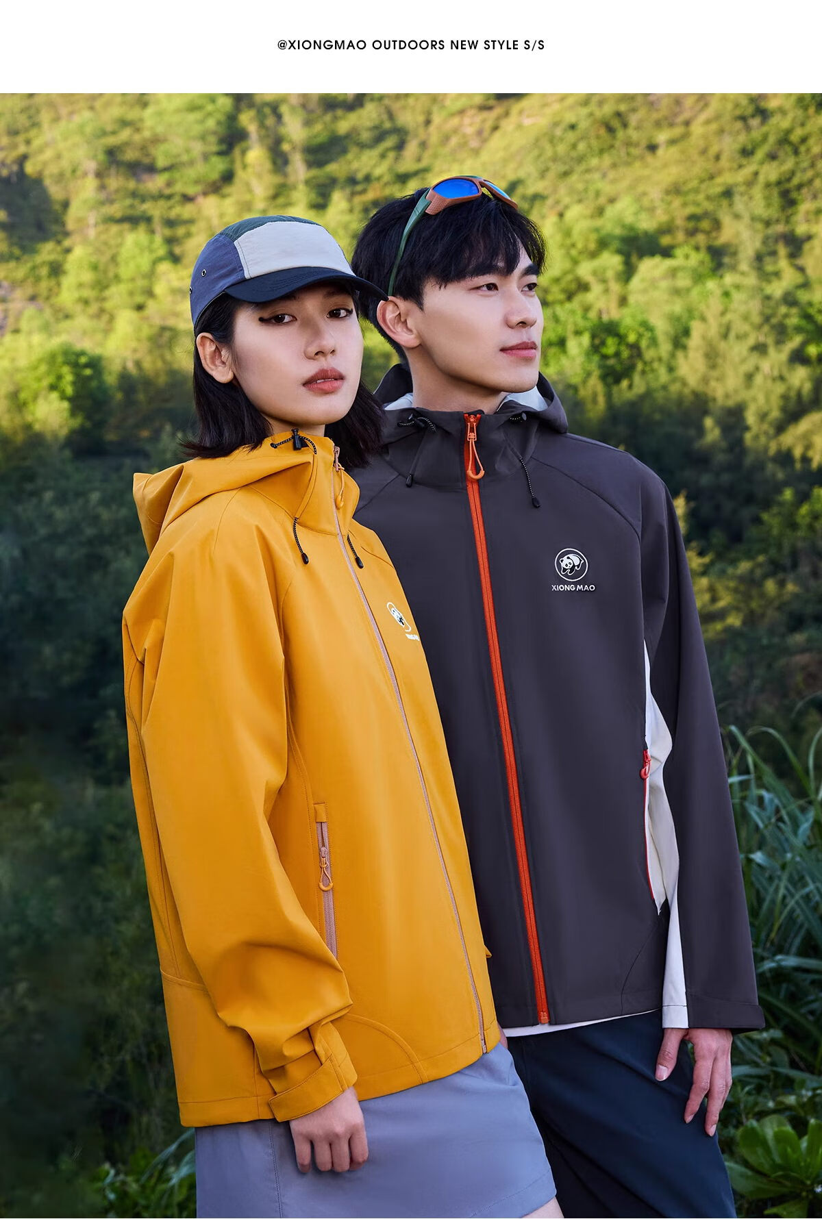 CAMEL Panda Series Outdoor Softshell Jacket Unisex Fashion Versatile Three-Proof Travel Mountaineering Coat 1114 XS 23