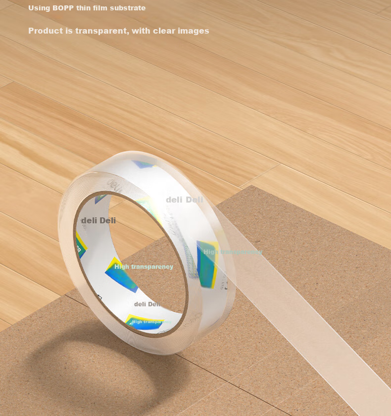 Deli High-Quality Transparent Packing Tape, 24mm*60y*50um, 12 Rolls/tube, Office Supplies, 30133 2