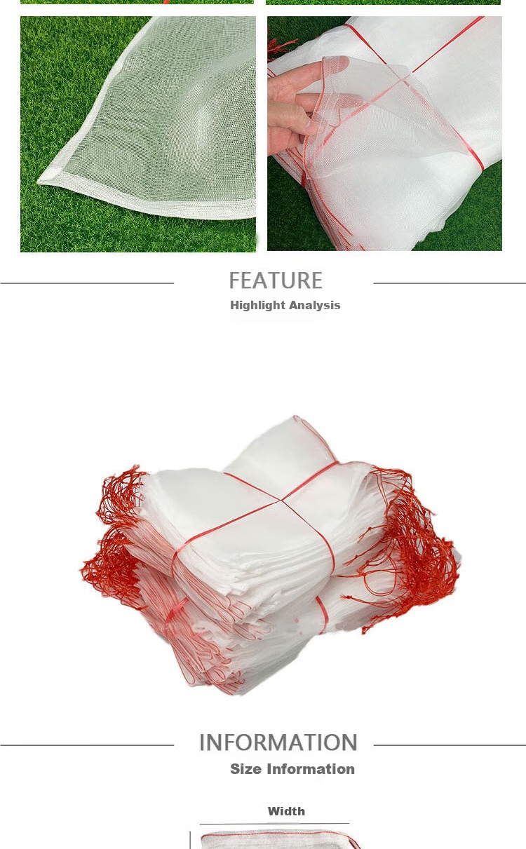 Haisidike HK-5103 [Beijing Warehouse Delivery] Nylon Mesh Bag, Insect-Proof Screen Bag, Seed Bag, Rice Breeding Bag, Nylon Bag, Gauze Bag, 40 Mesh, 75*55cm (10 Pieces/unit) 3