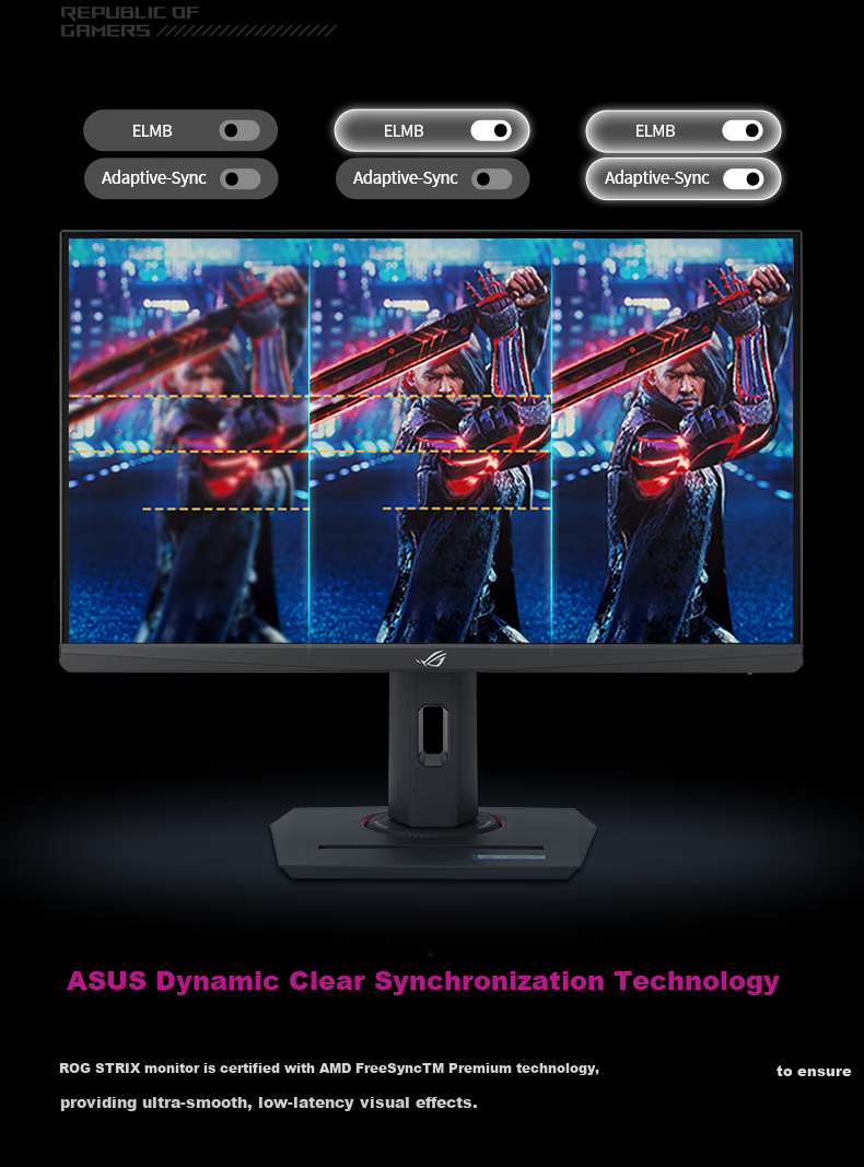 ASUS ROG XG259QNS, 24.5-Inch Gaming Monitor, Overclockable to 380Hz, HDR400 Certified, 110% SRGB Coverage, FreeSync, 0.3 Ms Response Time 6