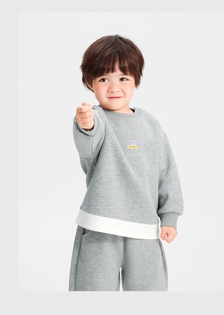 Ciciibear Baby Boys' Sweatshirt Set Spring Autumn Sports Two-Piece Style 300g Fabric College Style 17
