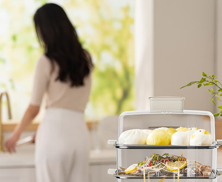Joyoung 22L Three-Layer Large Capacity Electric Steamer Pot with Dual Rotary Timer And Heat Control, Breakfast Pot, Steamed Bun Pot DZ220HG-GZ536 21