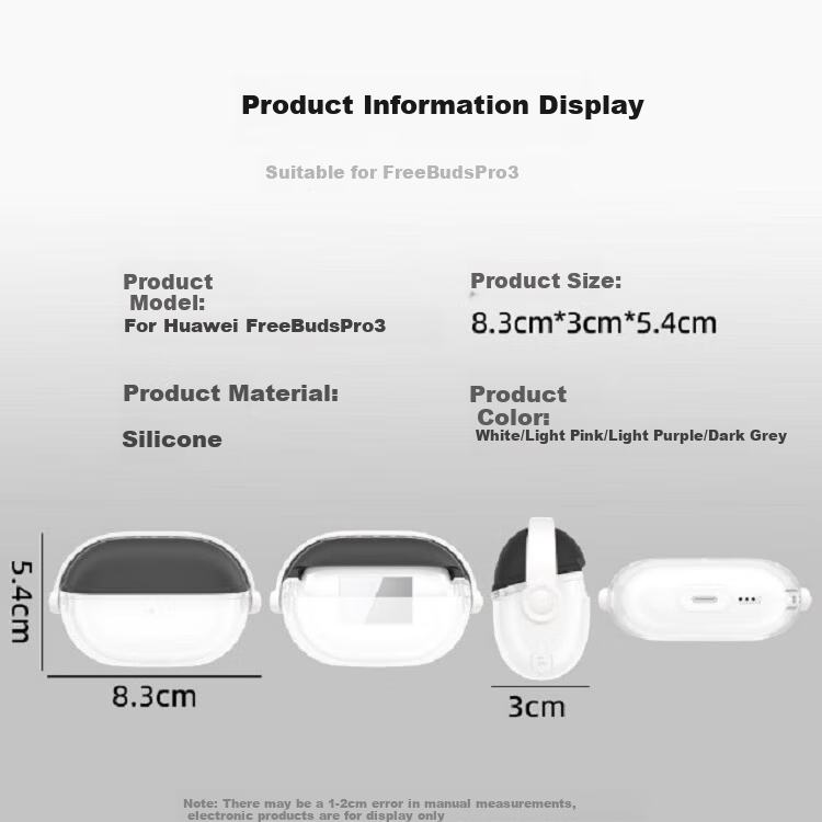 TRUST ME Compatible with Huawei FreeBuds Pro 4 And Pro 3 Protective Case, Creative Locking Buckle, New Shockproof Anti-Loss Quick Phone Stand, Silicone Soft Shell, Simple Semi-Transparent Purple 8