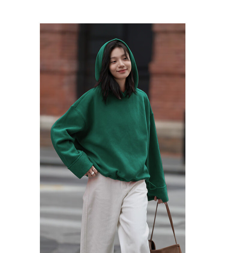Dme [Retro Hoodie] Autumn And Winter Quality Online Hooded Long-Sleeve Fleece-Lined Sweatshirt, Women's Jacket 18