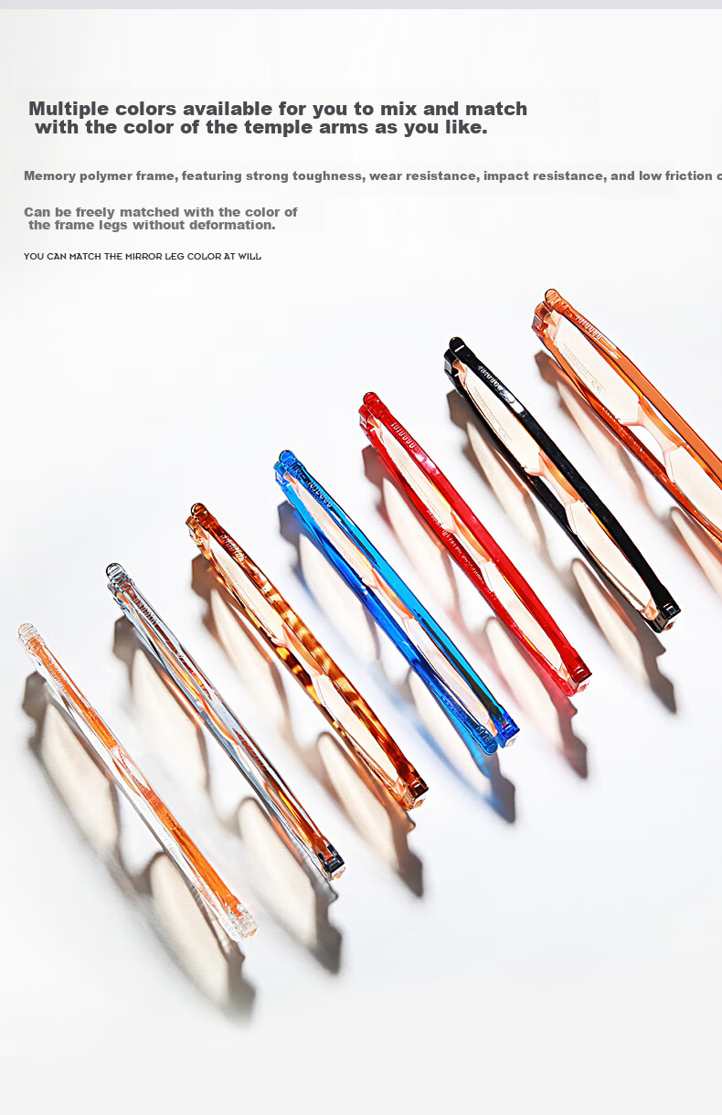 NANNINI Imported Anti-Blue Light Reading Glasses, Lightweight, Fashionable, Foldable, Portable, Frameless, High-Definition Reading Glasses, Amber Color, 100 Degrees 11