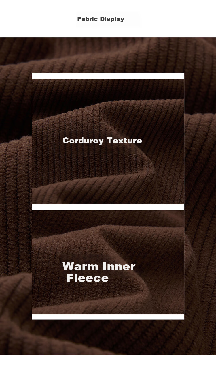 Giordano Women's Corduroy Pants with Brushed Fleece Lining, Retro Style Elastic Waist Casual Trousers for Women 05414670 7