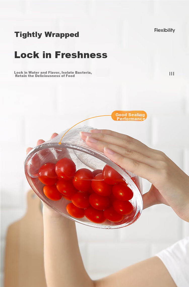 MARYYA Food-Grade Cling Film Large Size 150m*30cm Microwave-Safe High-Temperature Resistant with Built-In Cutting Blade 8