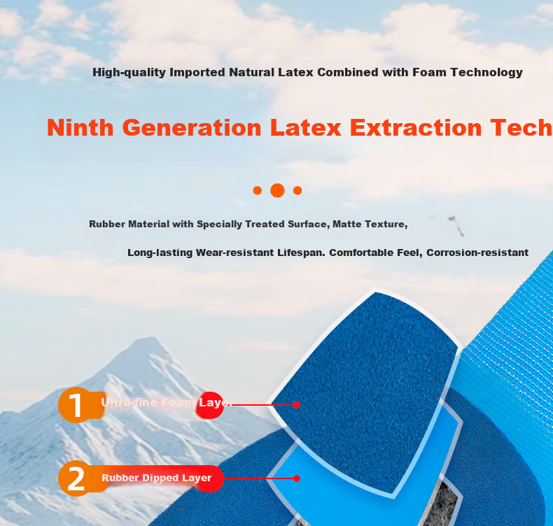 Maozheng Winter Latex-Coated Work Gloves, Rubber-Coated with Fleece Lining, Thickened for Warmth, Cold-Proof, Frost-Resistant, Waterproof, Non-Slip, Wear-Resistant, for Winter Work, Cold Storage Protectio 5
