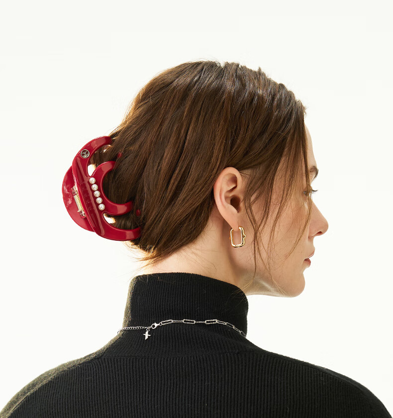 ELLE Premium Acetate Large Shark Clip Elegant Back Hair Clip Gift for Girlfriend Qixi Valentine's Day 5