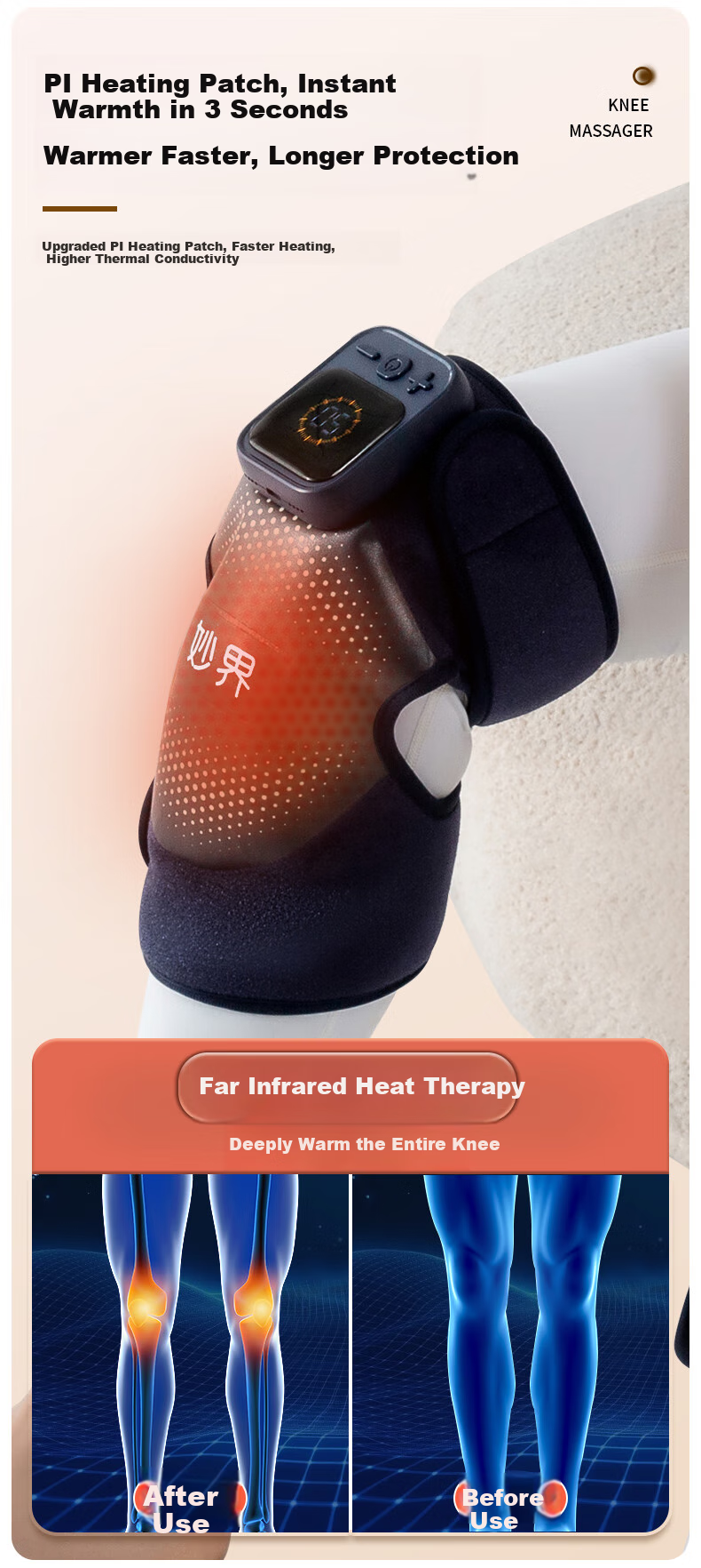 MIAOJIE [Mid-Autumn Festival Gift] F2 Knee Massager Leg Massager Shoulder Elbow Joint Massager Mugwort Hot Compress Knee Protector Practical Gift Premium Upgraded Versio 10
