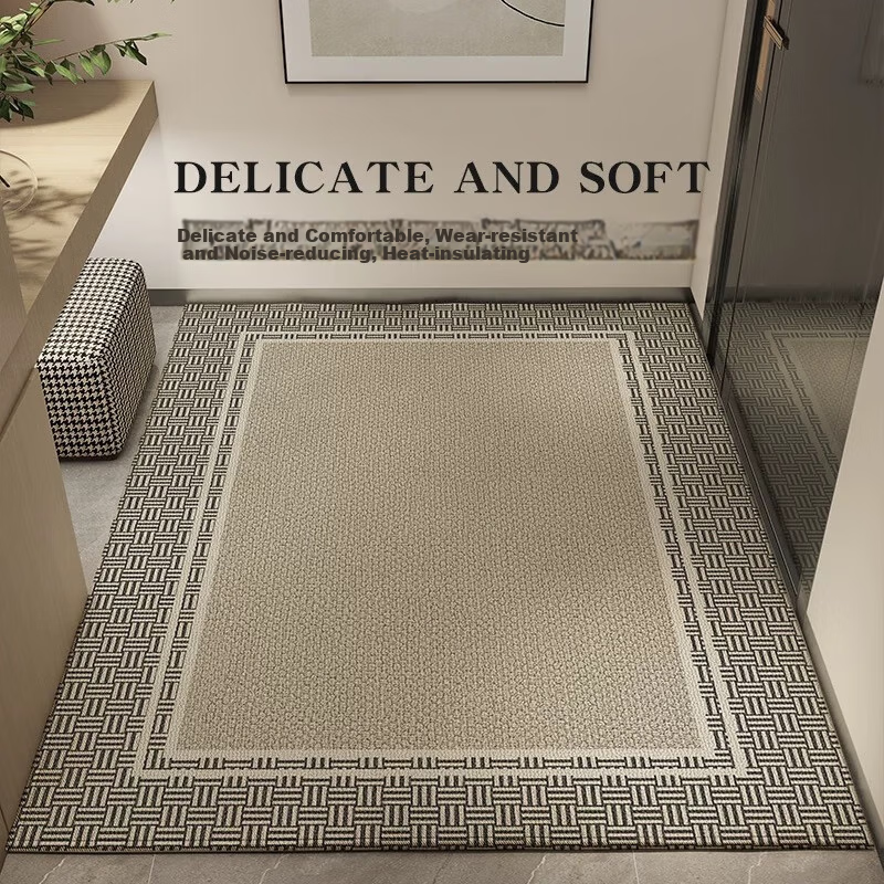 Qimian Entrance Mat, Doorway Foot Mat, Luxurious High-End Feel, Non-Slip, Dirt-Resistant, Foyer Doormat, Liuying, 60*90cm