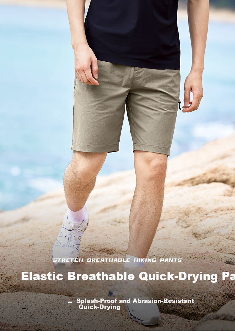 Pioneer Camp Quick-Dry Men's Summer Outdoor Water-Repellent Loose Fit Stretch Sports Casual Cargo Shorts 1