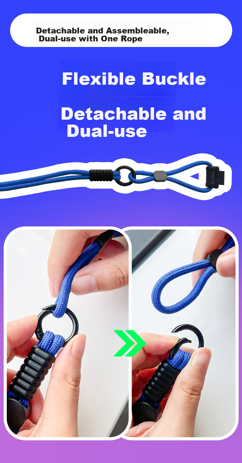 Freeson Compatible Lanyard for Xiaotiancai Children's Smartwatch, Suitable for Z10/Z9/Z8A/Z7S/Z6/Q2A/D3/Y05 And Other Models, Creative Nylon Braided Anti-Loss Strap, Blue 3