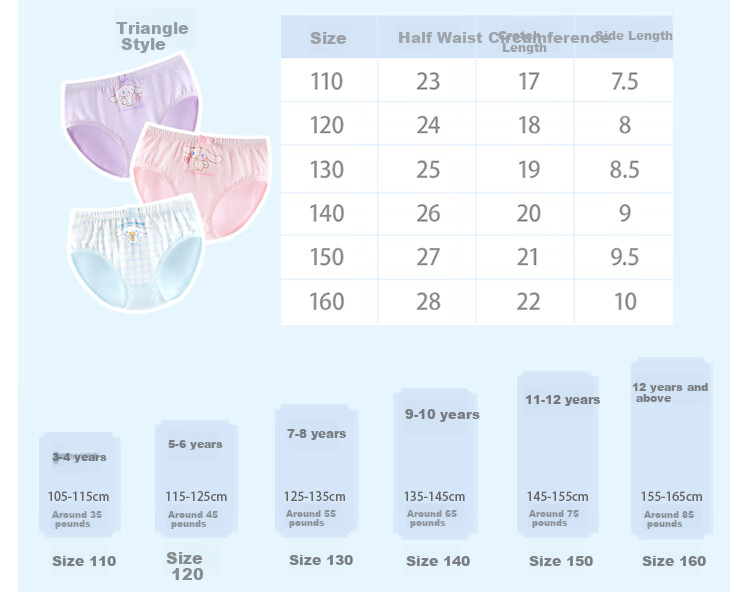Hello Kitty Girls' Cotton Underwear, Children's Boxer Briefs, Spring And Summer Baby Triangle Breathable Thin Shorts, 231006 Triangle 120 5