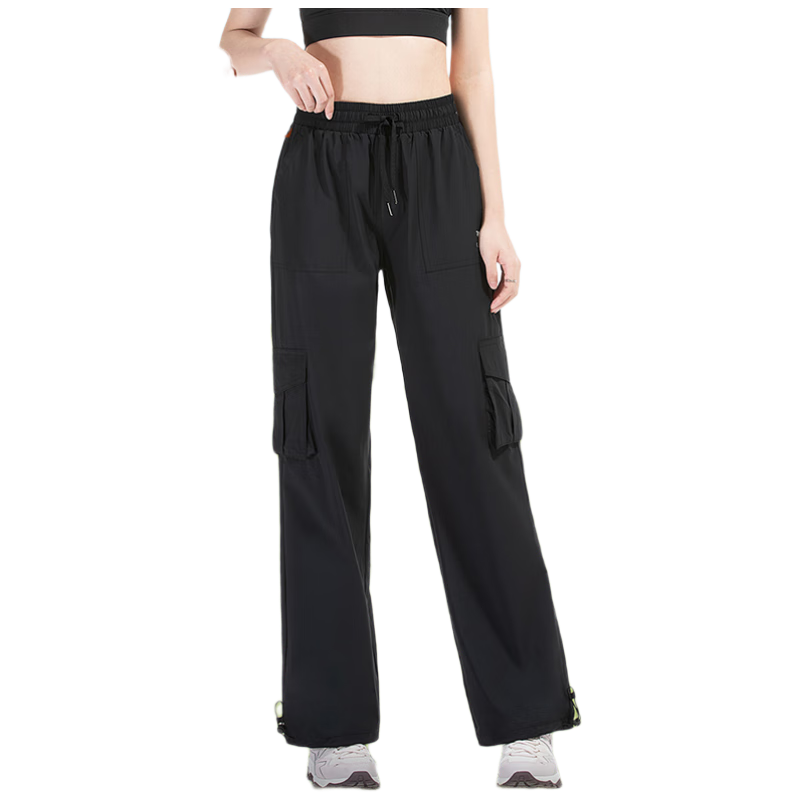 CAMEL Women's Paratrooper Cargo Pants, High-Waist, Spring/summer 2025 New Style, Loose Straight-Leg Pants, Breathable Sun Protection Casual Pants, Size S