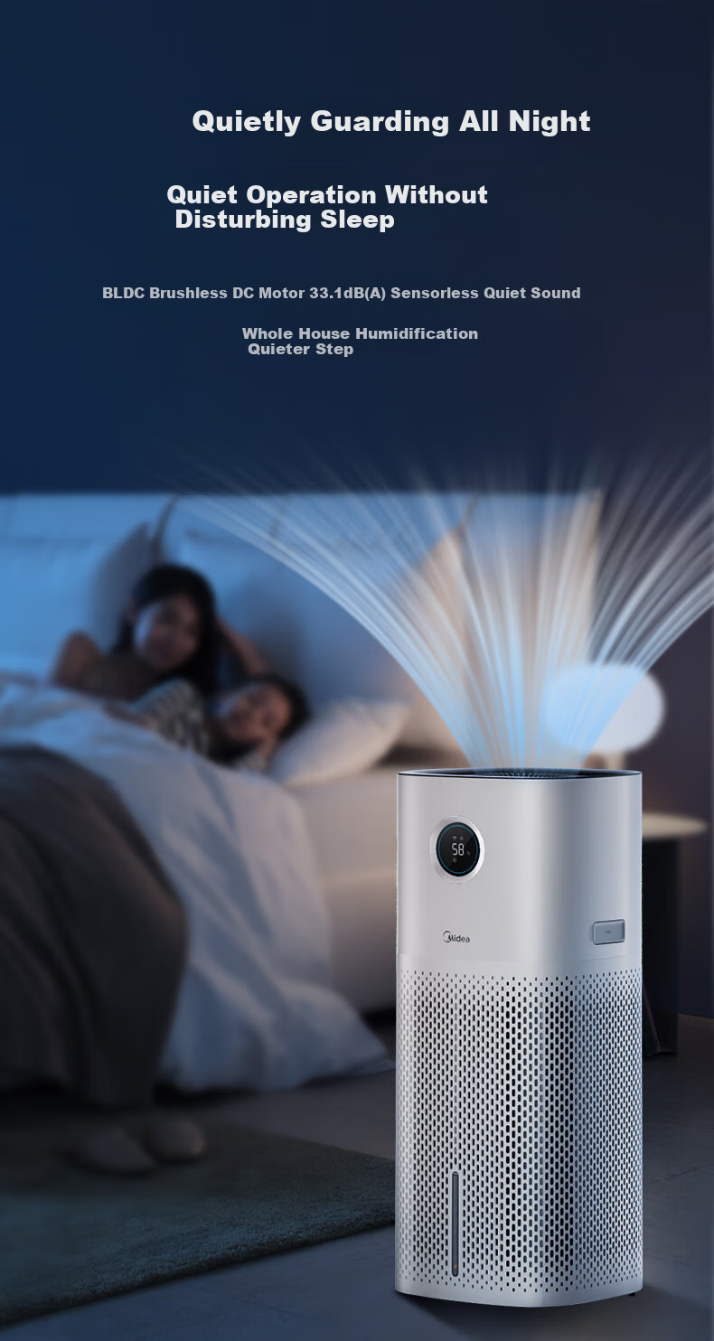 Midea [UV Sterilization] Mist-Free Air Purifier And Humidifier, Large Capacity Floor-Standing Home Bedroom Quiet Model for Pregnant Women And Infants, Rhinitis Relief, Gift for Women SZK-U12 HarmonyOS Smart Connectio 23