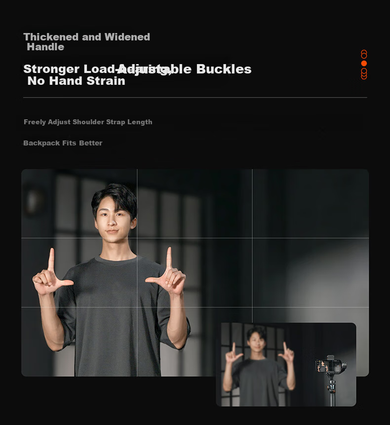 Hohem [Professional Grade | 9th Generation Stabilization] M7 Smartphone Stabilizer, Intelligent AI Precise Tracking, 360° Follow-Up, Orthogonal Three-Axis Anti-Shake Gimbal, Selfie Stick, Live Streaming And Vlog Tool 8