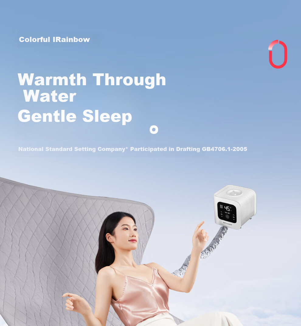 RAINBOW [High Temperature Protection] Single-Person Timed Water Circulation Heating Blanket, Quick Heating Electric Heated Blanket, 1.8*1.2 Meters 1