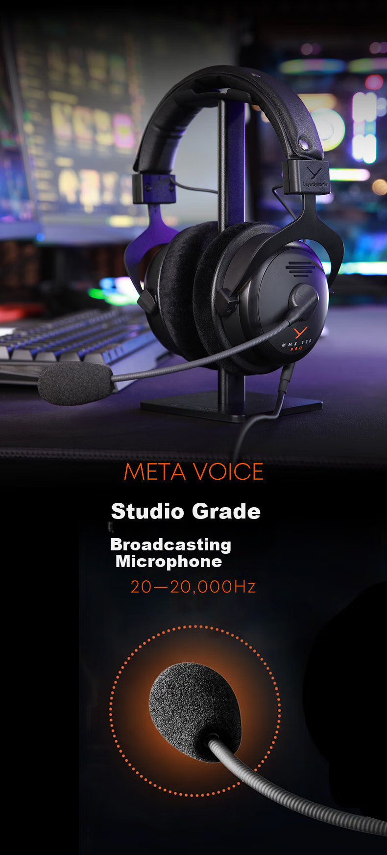 Beyerdynamic MMX 330 PRO Over-Ear Wired High-End Gaming Headset with Mic, Triangular FPS Game-Specific Sound Positioning, 48 Ohm [Gift Recommendation] 3