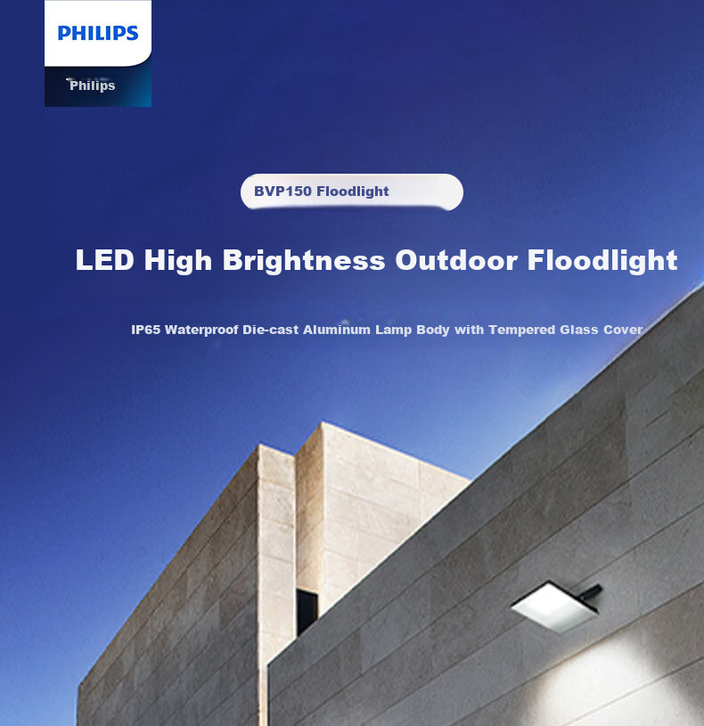 PHILIPS High Power LED Floodlight Waterproof Outdoor IP65 Spotlight 150W BVP150 White Light (6500K) 1