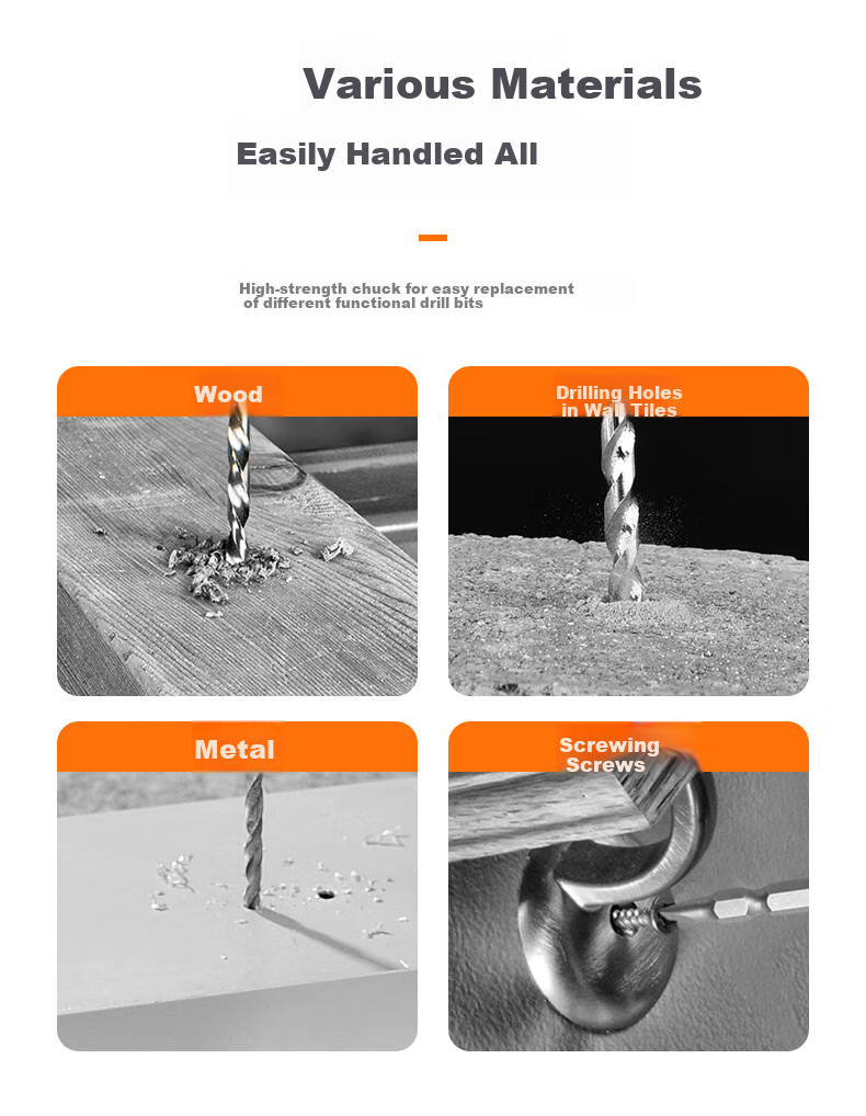 Airuide Electric Drill, Household Rechargeable Drill, Electric Screwdriver, Lithium Battery Pistol Drill, Power Screwdriver, Electric Tool 5