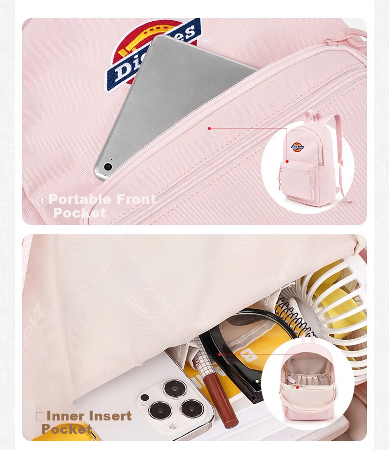 Dickies Women's Backpack DK Schoolbag with Multiple Compartments, Large Capacity, Can Hold Many Items, Suitable for Middle And High School Students, Travel Bag 3