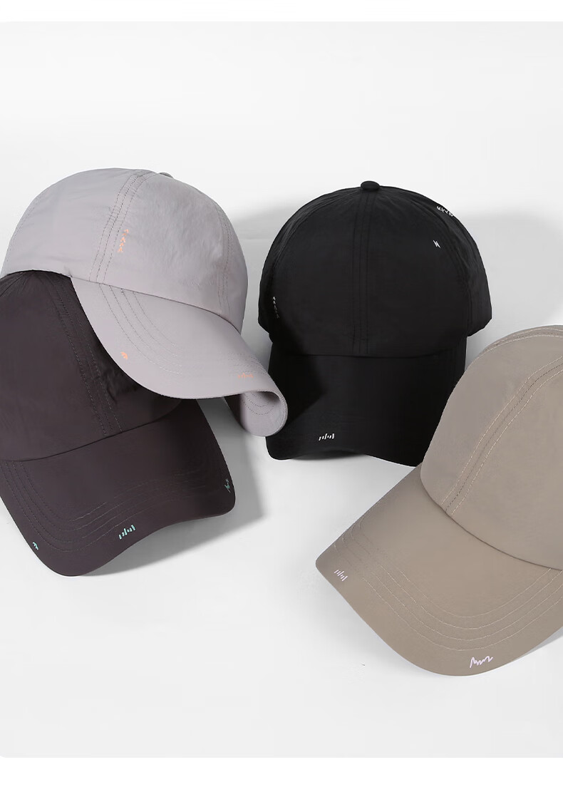 CACUSS Women's Duckbill Cap Summer Outdoor Sports Breathable Sunshade Baseball Cap Lightweight Water-Repellent Sun Protection Hat - Lan Grey 16
