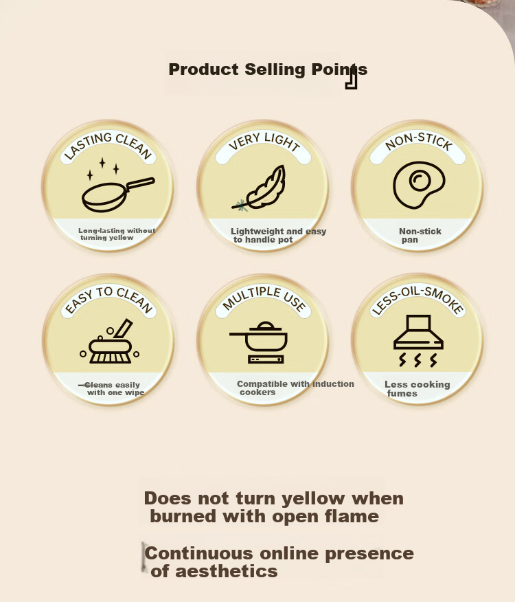 COOKER KING Non-Stick Wok, Easy to Clean, Low Smoke, Flat Bottom Frying Pan, 32cm, Compatible with Induction Cookers, Ceramic Crystal CJ32CG 1