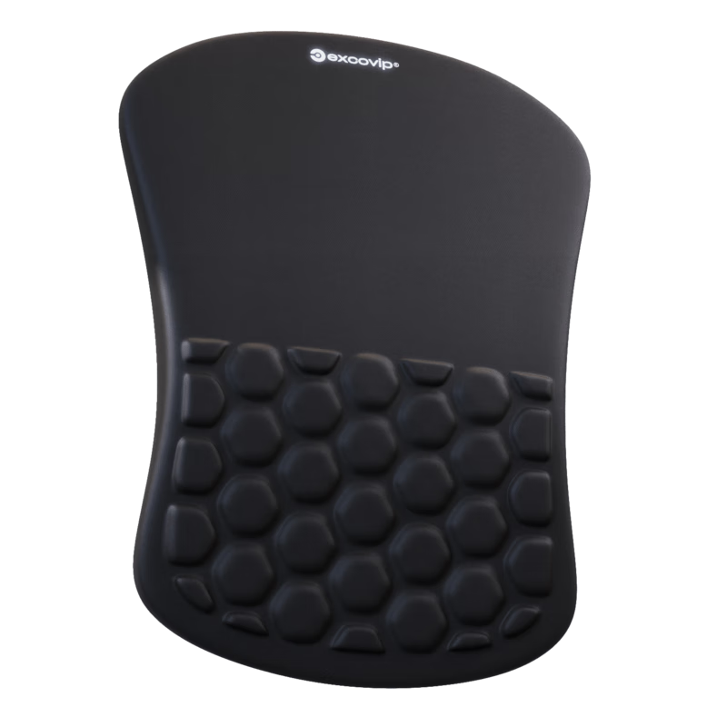 EXCO Mouse Pad Wrist Rest, Large Honeycomb Massage Memory Foam, Business Office Thickened Sloped Keyboard Hand Support, Mouse Wrist Pillow, Laptop Peripherals, Desk Gaming 0446 Black