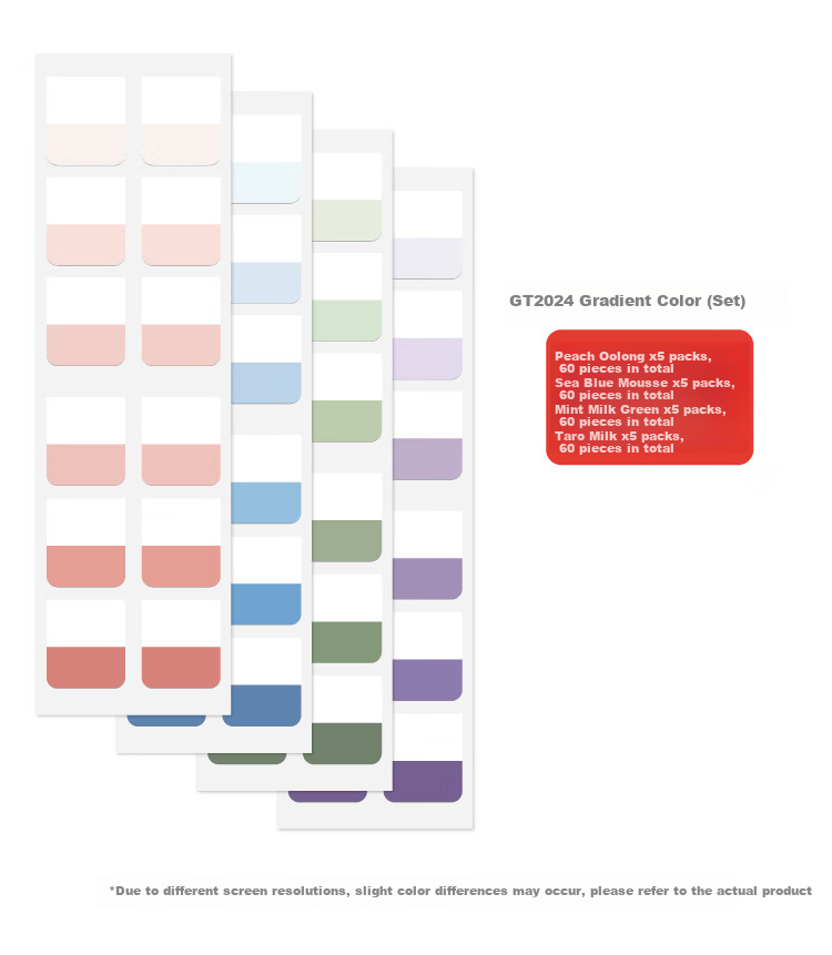 JONEVEE Index Tabs, Morandi 6 Colors, Multiple Sizes, 210 Pieces, Name Labels, Transparent Sticky Notes, Writable Memo Pads, Error Classification Notes, MT1521 10