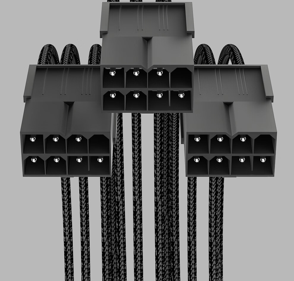BURLEFRAN 12VHPWR GPU Power Extension Cable 3x8Pin to 16Pin 3x8P to 12+4P 34cm Black 2