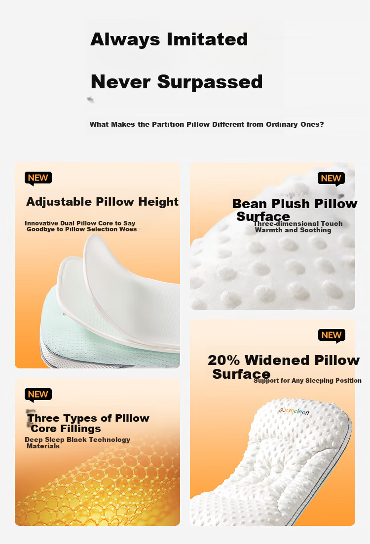 JOYNCLEON Baby Pillow with Divisions, Neck Support Pillow for Infants And Children over 6 Months Old, 1-3 Years Old, Jzt152533 2