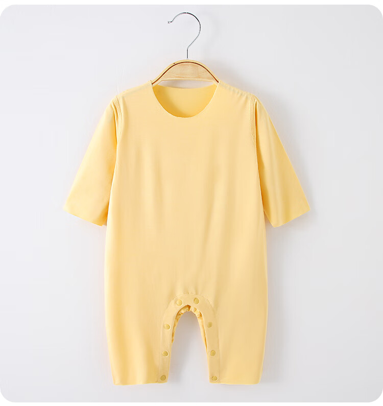 Qiaojiaoya Baby Clothes, Summer Thin Style, Newborn Onesie, Full Moon And Hundred Days Celebration, Infant Pajamas, Lyocell, Purple, 59cm 9