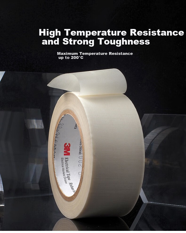 3M Glass Cloth Tape, Heat-Resistant Single-Sided Tape, Insulating Tape, 1 Roll (20mm*3 3M) 69# 6