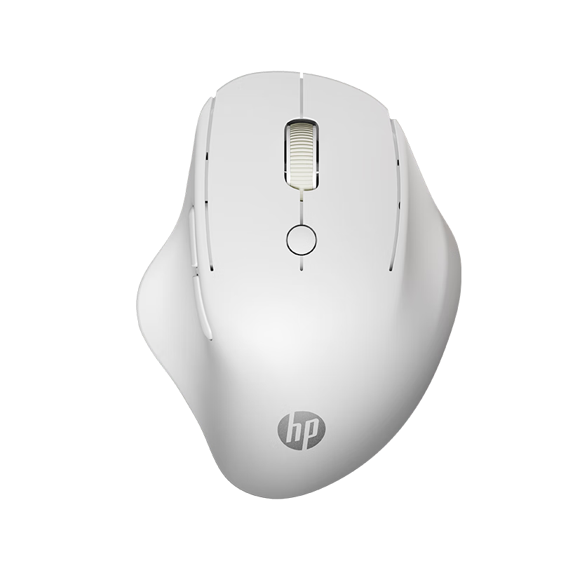 HP Engineer Ergonomic Mouse for Small Hands, Women's Mouse, White, Wireless Bluetooth Dual Mode Office Mouse, 4000 DPI Blue Shadow Sensor PAW3220